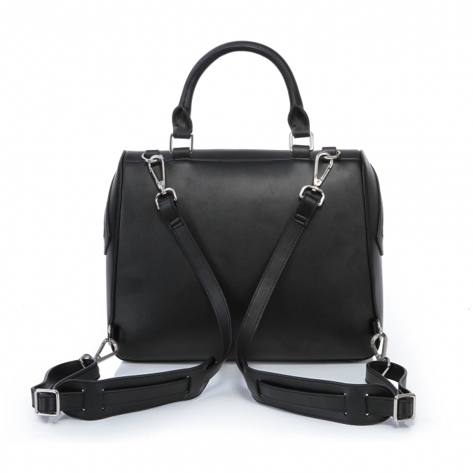 OEM brand high quality structured PU leather backpack 