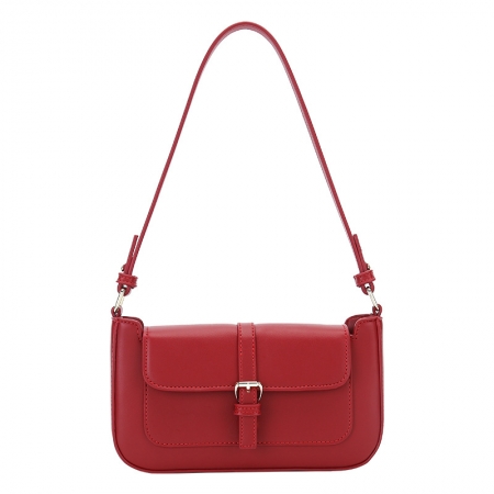 rote vegane Leder Achselhöhle Tasche Einkaufstasche für Frauen