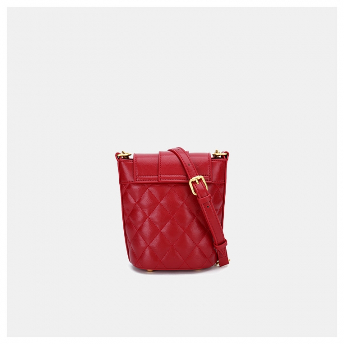 Designer Handtasche rote Leder Beuteltasche Kette Umhängetasche 