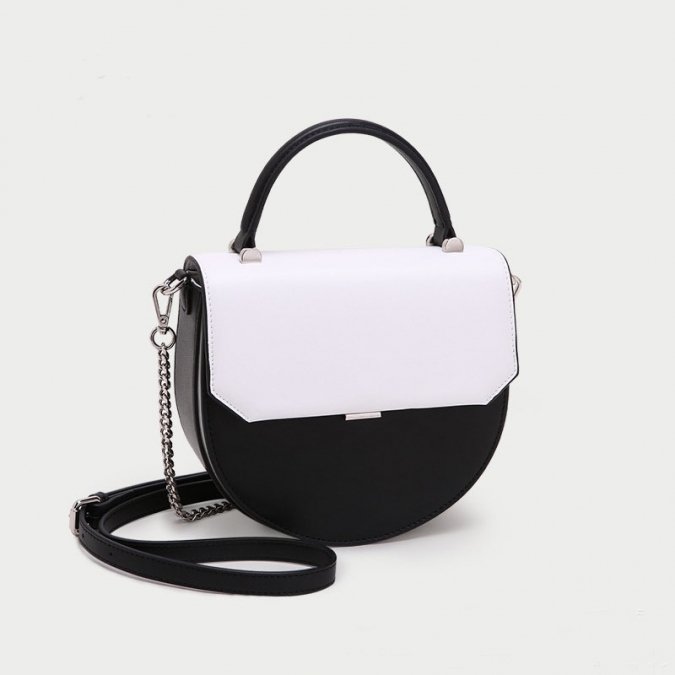 Oval bags casual color  mixing ladies shoulder handbag chain purse