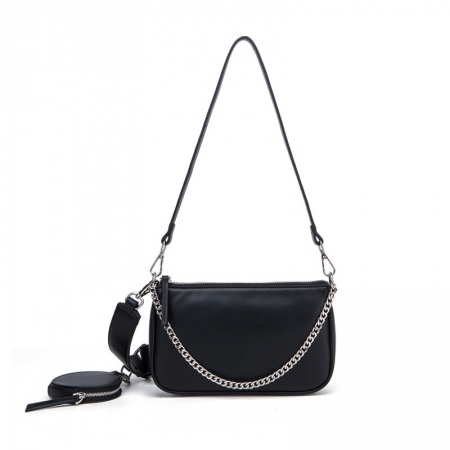 Großhandelspreis neue trendige Lady kleine Reißverschluss-Umhängetasche mit kleiner runder Brieftasche